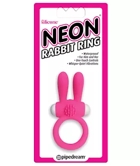 Neon Luv Touch Rabbit Ring - Pink