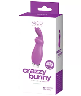 Vedo Crazzy Bunny Rechargeable Bullet - Perfectly Purple