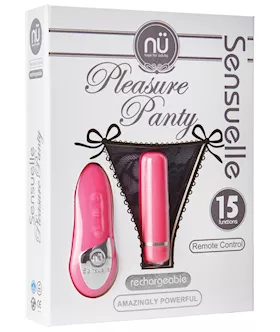 Nu Sensuelle Pleasure Panty Bullet W/remote Control 15 Function - Pink
