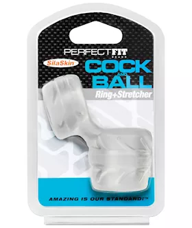 Perfect Fit Silaskin Cock & Ball Ring - Clear