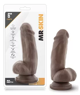Blush Dr. Skin Mr. Smith 7" Dildo W/suction Cup - Chocolate