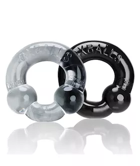 Oxballs Ultraballs Cock Rings - Black/police Blue Pack Of 2