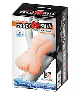 Crazy Bull No Lube Realistic Vagina Masturbator Sleeve - Ivory