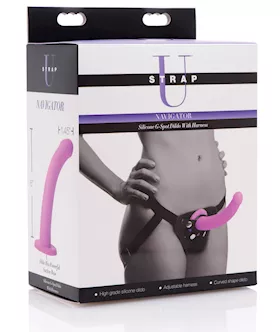 Strap U Navigator Silicone G Spot Dildo W/harness