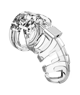 Shots Man Cage Chastity 3.5" Cock Cage Model 2 - Clear