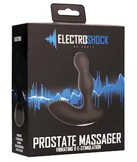 Shots Electroshock E-stimulation Vibrating Prostate Massager - Black