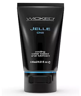 Wicked Sensual Care Jelle Chill Water Based Anal Gel Lubricant - 4 Oz