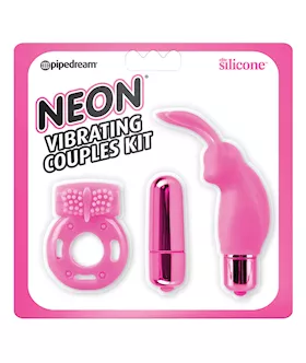 Neon Luv Touch Vibrating Couples Kit - Pink