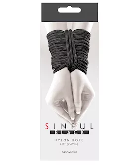 Sinful 25' Nylon Rope - Black