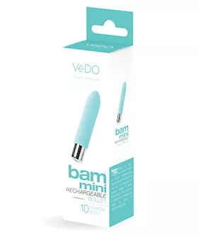 Vedo Bam Mini Rechargeable Bullet Vibe - Turquoise