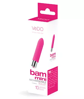 Vedo Bam Mini Rechargeable Bullet Vibe - Foxy Pink