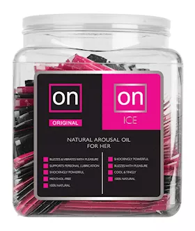 On For Her Arousal Gel Single Use Ampule Tub - Original & Ice Tub Of 75