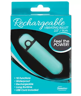 Simple & True Rechargeable Vibrating Bullet - Teal