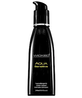 Wicked Sensual Care Hypoallergenic Aqua Sensitive Water Based Lubricant - 8 Oz Unscented