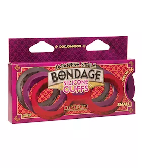 Japanese Bondage Silicone Cuffs Small - Purple