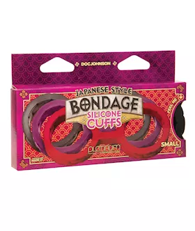 Japanese Bondage Silicone Cuffs Small - Black