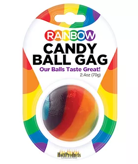 Rainbow Candy Ball Gag - Strawberry