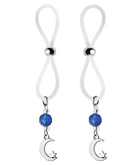 Bijoux De Nip Nipple Halos Moon & Star Charm - Blue/clear
