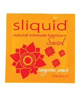 Sliquid Naturals Swirl Lubricant Pillow - .17 Oz Peach