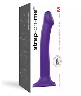  =strap On Me Silicone Bendable Dildo Medium - Purple