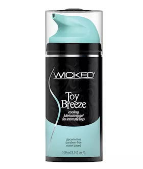 Wicked Sensual Care Toy Breeze Water Based Cooling Lubricant - 3.3 Oz