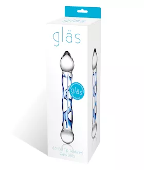 Glas 6.5" Tip Textured Glass Dildo
