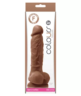 Colours Pleasures 5" Dildo W/ Suction Cup - Brown