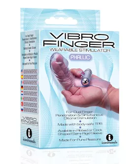 The 9's Vibrofinger Phallic Finger Massager - Purple
