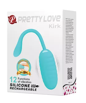 Pretty Love Kirk Liquid Silicone Remote Egg - Turquoise
