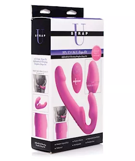 Strap U Evoke Ergo Fit Strapless Strap On Dildo W/remote - Pink