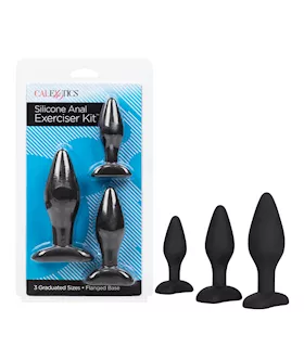 Silicone Anal Exerciser Kit - Black