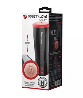 Pretty Love Ozzy Thrusting Male Masturbator W/flesh Sleeve - Black