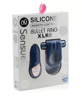 Nu Sensuelle Silicone Remote Control Xlr8 Turbo Boost Bullet Ring - Navy