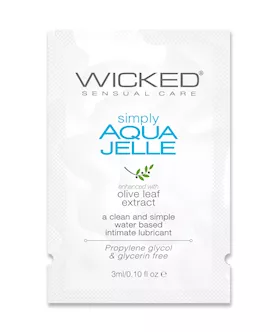 Wicked Sensual Care Simply Aqua Jelle Water Based Lubricant - .1 Oz