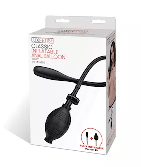Lux Fetish Classic Inflatable Anal Balloon - Black