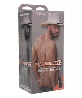 Man Squeeze Ultraskyn Ass Stroker - Chad White