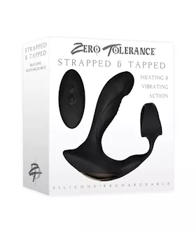 Zero Tolerance Strapped & Tapped Rechargeable Prostate Vibrator - Black