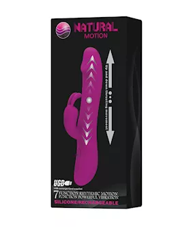 Pretty Love Natural Motion Thrusting Rabbit 7 Function - Fuchsia