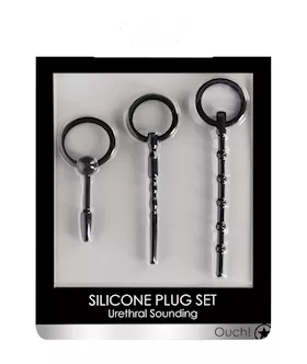 Shots Ouch Urethral Sounding Plug Set - Black