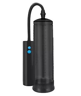 Shots Pumped Rechargeable Extreme Power Pump W/free Silicone Cock Ring - Black