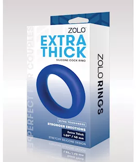 Zolo Extra Thick Silicone Cock Ring - Blue