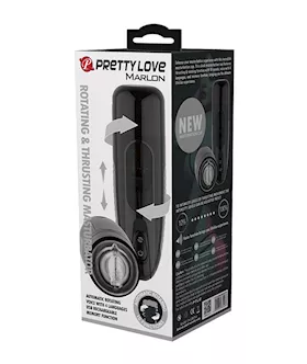 Pretty Love Marlon Thrusting & Rotating Masturbator - Black