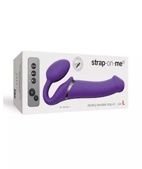 Strap On Me Vibrating Bendable Strapless Strap On Large - Purple