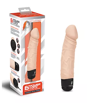 Powercocks 6.5" Realistic Vibrator - Ivory