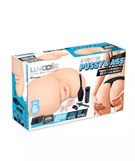 Luvdollz Remote Control Rechargeable Pussy & Ass W/douche - Ivory
