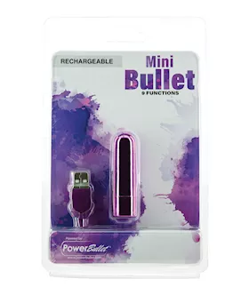 Mini Bullet Rechargeable Bullet - 9 Functions Purple