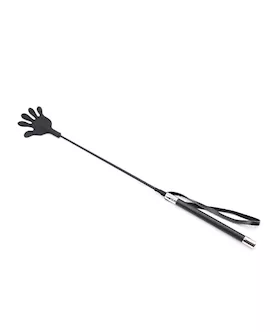 Plesur 22" Hand Shaped Silicone Crop - Black