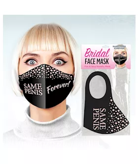 Same Penis Forever Face Mask - Black