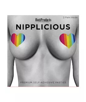 Nipplious Rainbow Nipple Pasties - Pack Of 2 (Heart & Lips)