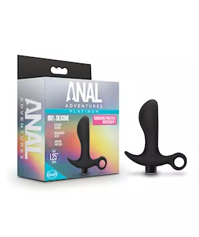 Blush Anal Adventures Platinum Silicone Vibrating Prostate Massager 01 - Black